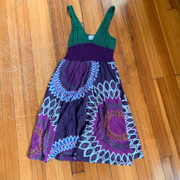 Deep V Flowy Mini Dress - Picture 1 of 6